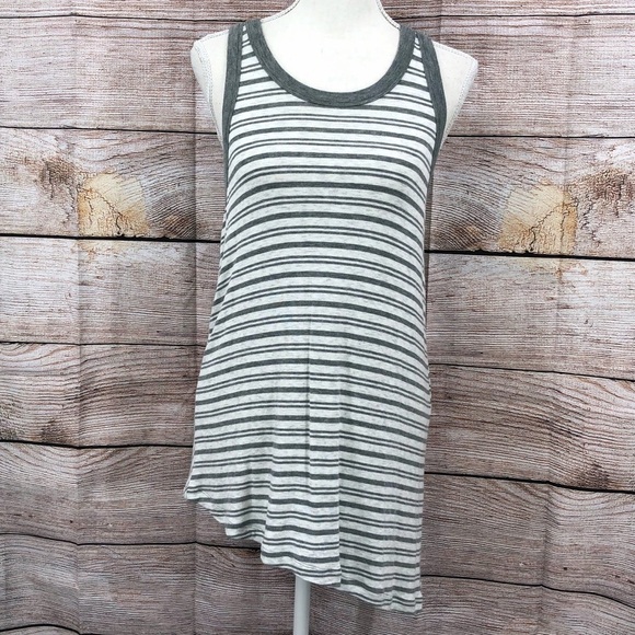 CAbi Side Out Tank Style #5394 Grey Stripe Sleeveless Size S - Picture 1 of 9